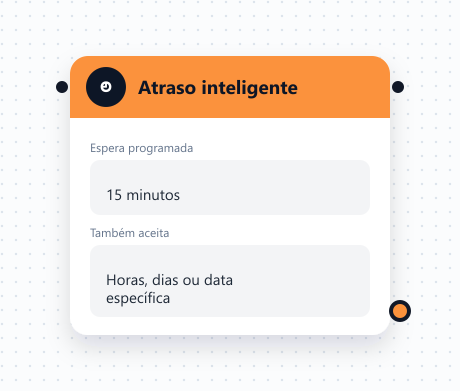 Card do bloco Atraso inteligente