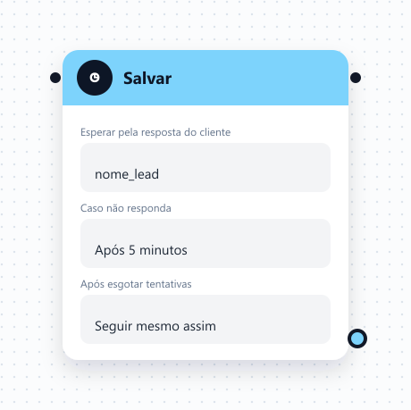 Card do bloco Salvar